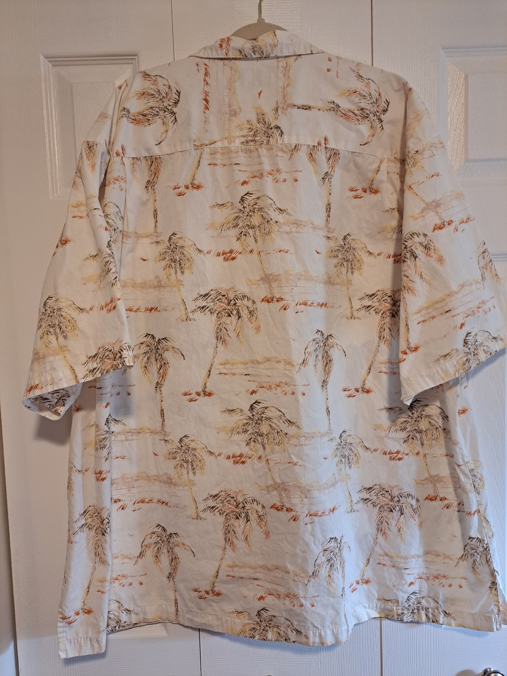 Harbor Bay Cream and Tan Tropical Camp Shirt - Picture 4 of 5